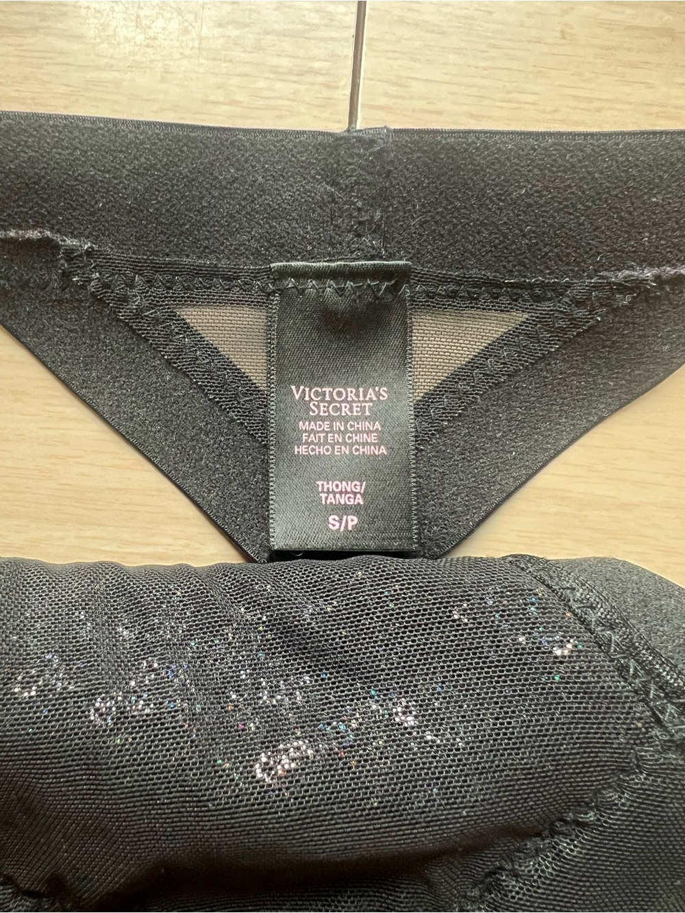 Victoria's Secret Vintage Fashion Show Black Sequin Mesh Bra and Thong 32A Small - Picture 2 of 3